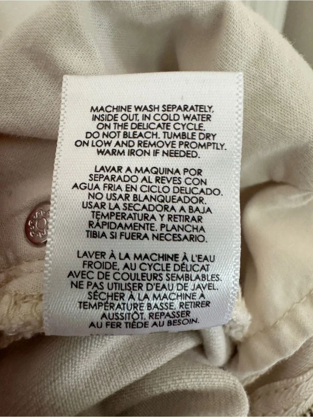 CAbi Soho Cropped Jeans in Cream - Picture 7 of 8